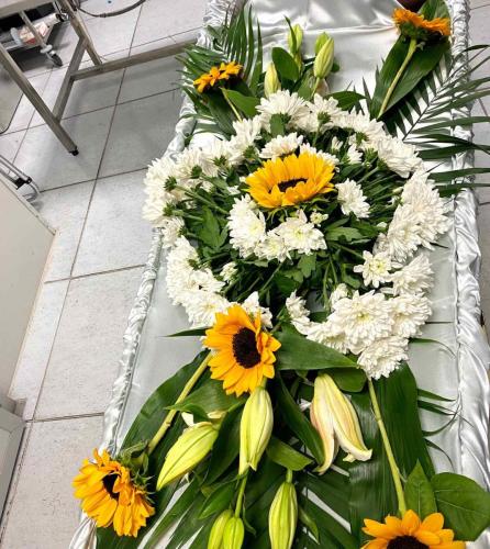 Естествени аранжирани върху ковчег